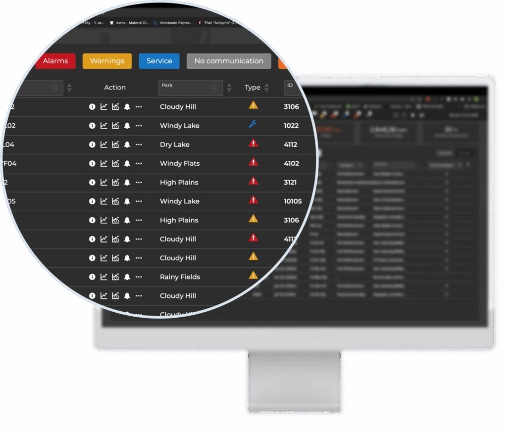 SCADA system illustration showing alarms and events in SCADA systems