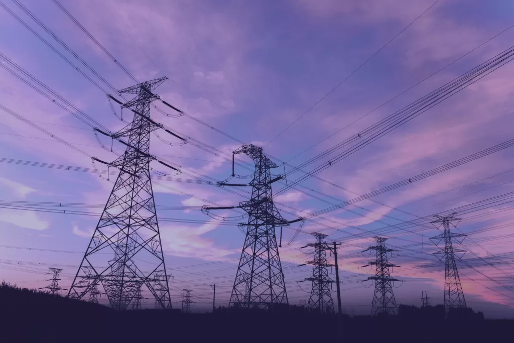 Electrical infrastructure showing grid connection