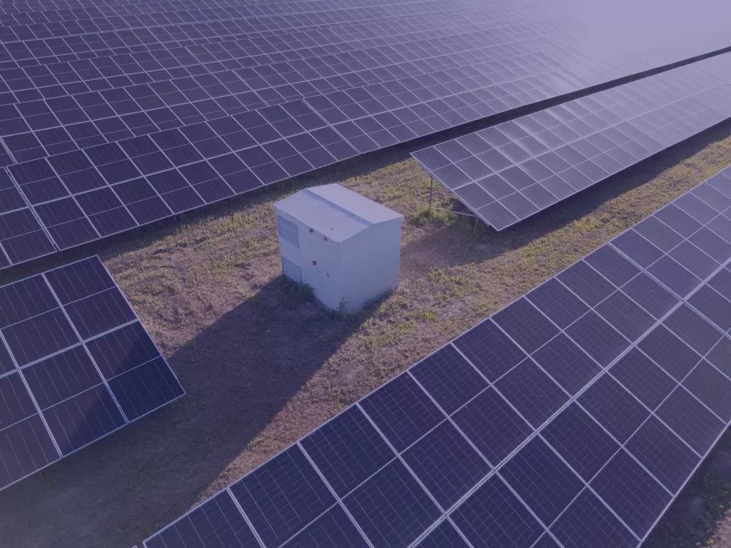 Solar panel farm generating renewable energy