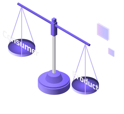 Graphic for educational piece on ancillary services, showing consumption and production on a scale